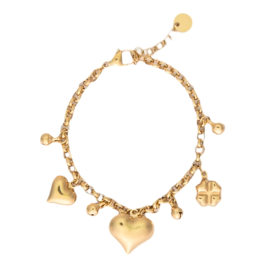 Heart Charm Bracelet - Goud