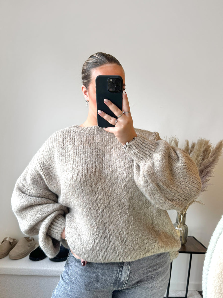 Sophie Knit Oversized - Taupe