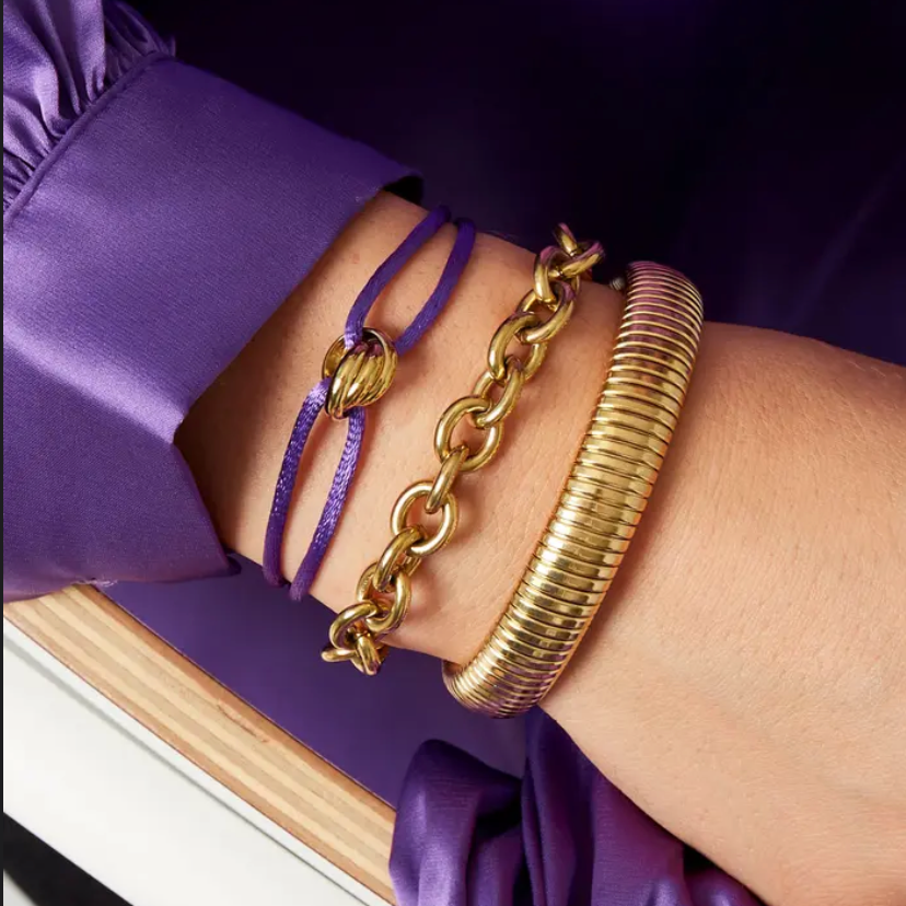 Satin Knot Bracelet - Zwart